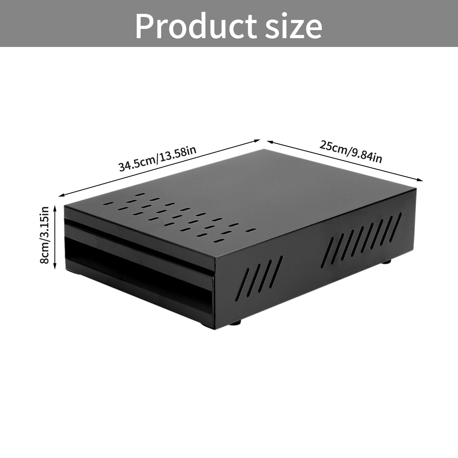 Recipiente para café para posos de café, recipiente para portafiltros, acero inoxidable, apto para todas las máquinas de café estándar (negro, 36 x 28 x 10 cm)