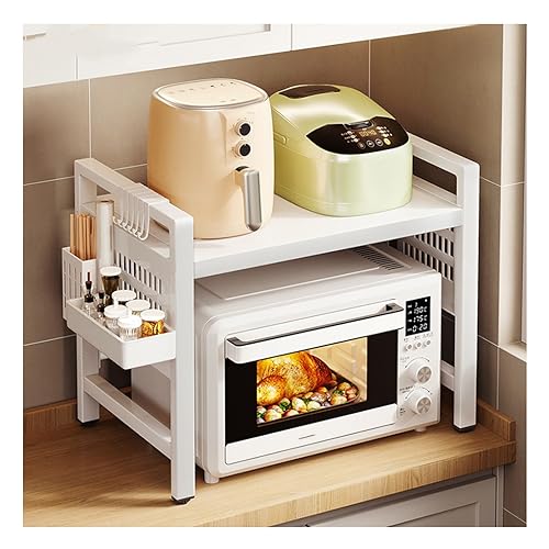 Support de four à micro-ondes réglable étagère robuste à 2 niveaux pour cuisine - 2