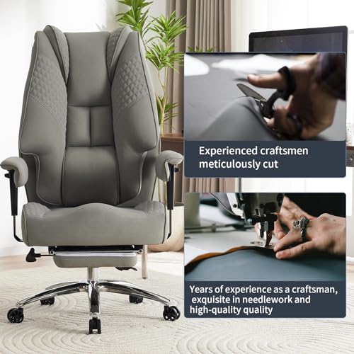 EXCEBET Ergonomic Office Chair – High Back PU Leather Executive Desk Chair with Adjustable Armrests, Swivel Computer Chair for Home/Office, Heavy Duty Support up to 400 lbs - Image 8