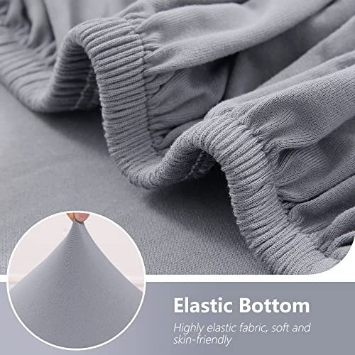 Hyha Chair Covers, Stretch Couch Covers, 2 Pieces Chair Slipcovers For A Separate Cushion Couch Sofa, Washable Furniture Protector For Living Room (Armchair, Light Gray) #TOP3