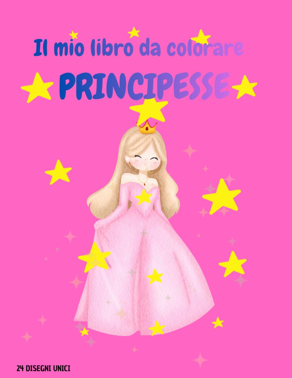 Libro da colorare delle principesse: 24 Disegni unici per bambini