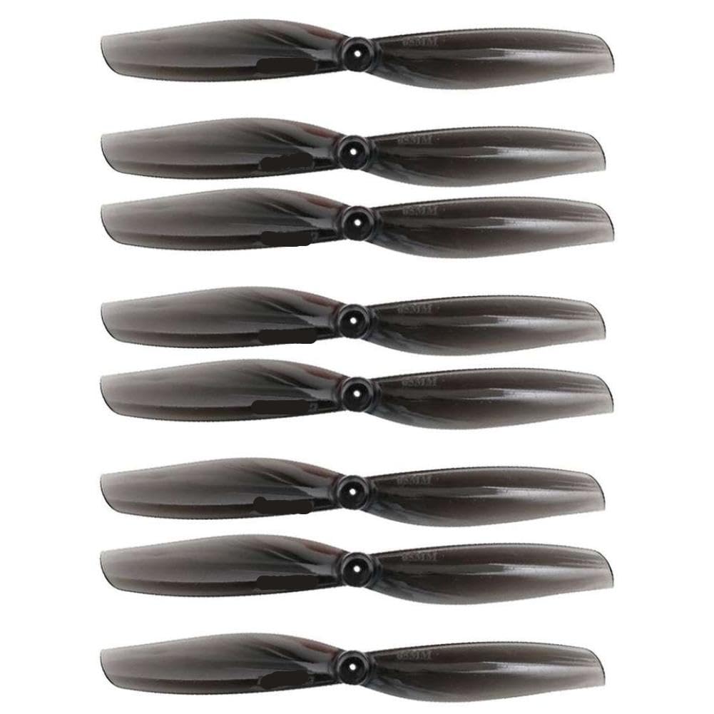 COMODO Página de reemplazo de Propeller para reparación de Vuelo de Drones Compatible con FPV Racing Toothpick Frame 65mm(20Pairs Black 1.0MM)