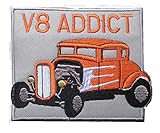 mod hot coffee gta san andreas android  hotrodspirit - Patch thermocolant Hot Rod Orange V8 Addict 10x8cm ecusson Chemise Veste