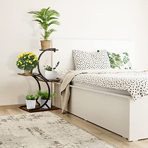 Chphi Plant Stands Plant Stand Indoor 4-Tier Wrought Iron Plant Stand Green Indoor Plant Stand Use Office Home Decor By Plant Stand Indoor Wood(S Style) #TOP2
