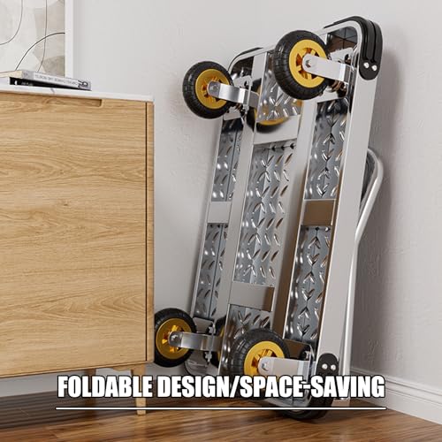 Carretilla Plegable de Plataforma 1400LBS con Correa Plata M miniatura 4