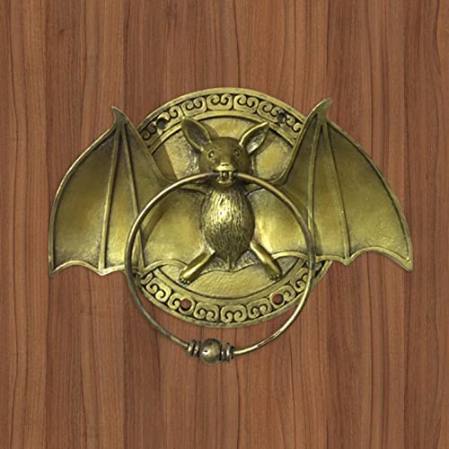 Aiend Antique Door Knocker Animal Head Front Door Knockers Heavy Duty Pull Handle Knob Rings Dog Bat Head Door Knockers Funny Resin Pulls Handle Knobs Door Decoration #TOP4