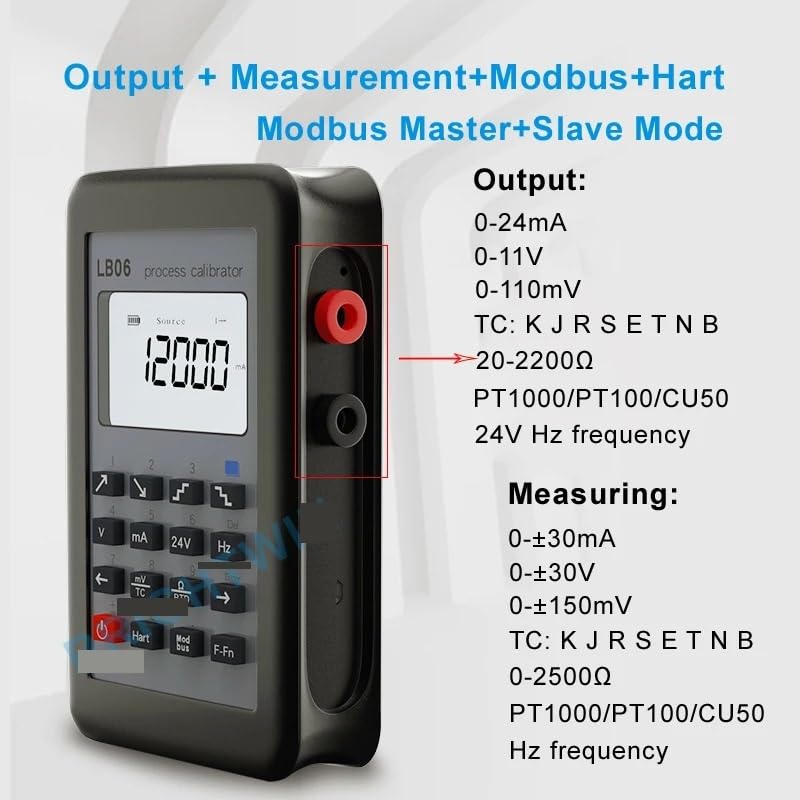 NURII Process Calibrator, LB06, MODBUS RTU Communicator PT100 TC Frequency 4-20mA 0-10V MV V Multifunction Signal Generator
