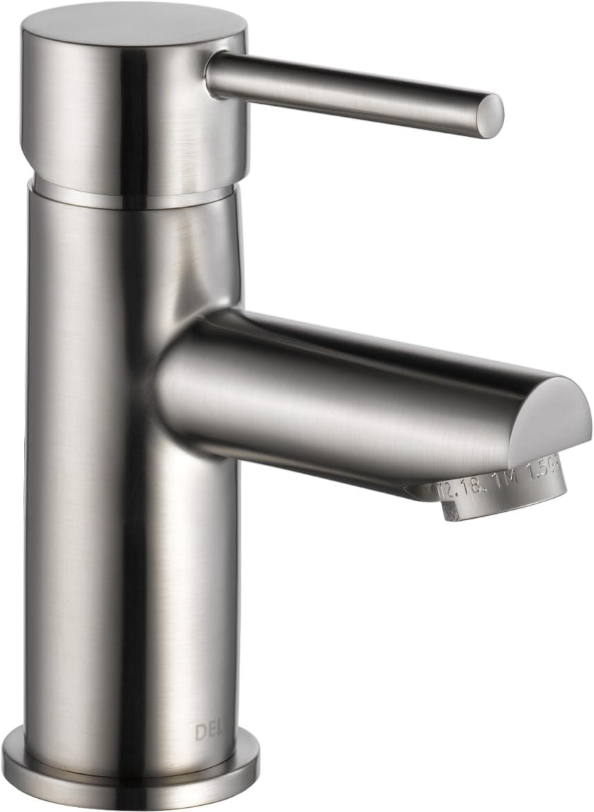 Delta Faucet Modern Single Hole Bathroom Faucet Brushed Nickel