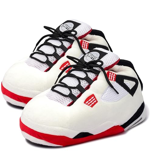 Knuffis Jordan pluche pantoffels voor dames, grappige pantoffels, maat 36-45,  Wit : Amazon.com.be: Mode