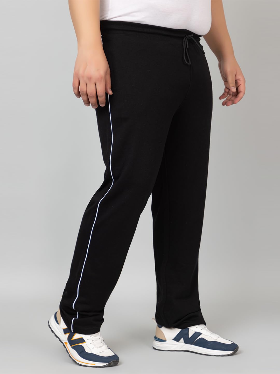 Kepa Men Plus Size Casual Track Pant Gym Workout Lower Black 1