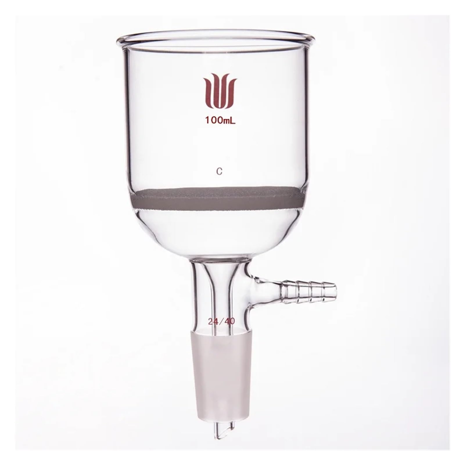 Embudo de núcleo de de 15mL-150mL con Junta de molienda, Junta Interna 24/40, Embudo de Filtro Buchner for Uso en Laboratorio(F366024F)