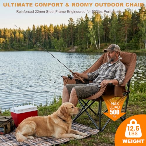 2 Pack Oversized Camping Chairs for Adults Heavy Duty - Image 4