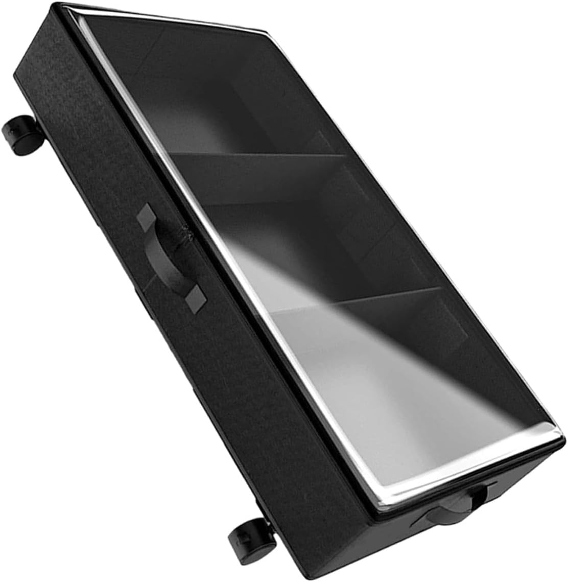 Bed Clothes Storage Organizer with Wheels Oxford Fabric 3-compartment Large Capacity Storage Box for Quilts Clothing Dustproof Container for Home Use