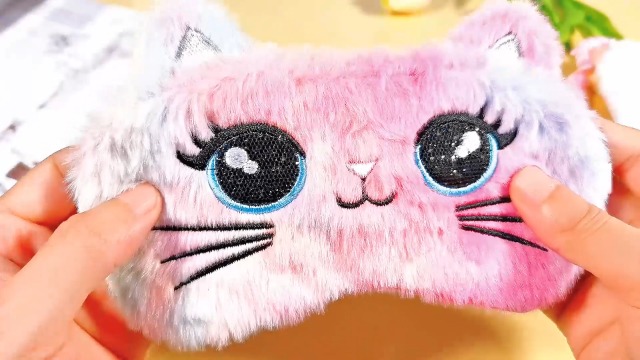 Mascherina Per Dormire A Forma Di Coniglio Blu – Morbida Peluche Per Viaggi E Relax