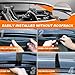 6 Car Door Hook Straps with Double Loops - Universal Roof Rack Straps for Secure Cargo, No Roof Rack Needed, Heavy-Duty Waterproof Design, Compatible with Most Cars（Black）