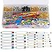 Produktbild LUTER 495 Stück 6 Größen Sicherheitsnadeln/Calabash Pins/Birne Pins Groß und Klein,Gold Silber Schwarz,19mm 22mm 32mm 38mm 45mm 55mm Safety Pins für Kunsthandwerk Schmuckherstellung