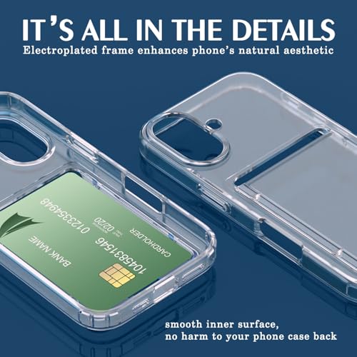 Coque transparente iPhone 16 avec porte-carte pour vos sorties - 5