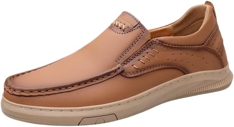 Men's Oxford Shoes Slip-on Loafers Shoes Non-slip wear-resistant flat Round-toed Comfortable Breathable Shoes for Men