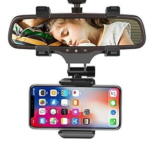 CQLEK® Upgraded Car Rear View Mirror Mount Stand – Anti Shake Fall Prevention | 360 Degree Rotation | Anti-Vibration…