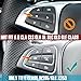 Jaronx Compatible with Mercedes Benz Steering Wheel Buttons Replacement C Class W205 2016-2018/GLC X253 2016-2019, Steering Wheel Control Button Cover for Mercedes Benz (Black)
