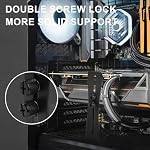 Black Steel Graphics Card Support Stand for Tempered Glass Chassis, Reversible Slider & Multi-Size Mounting Screws Kit