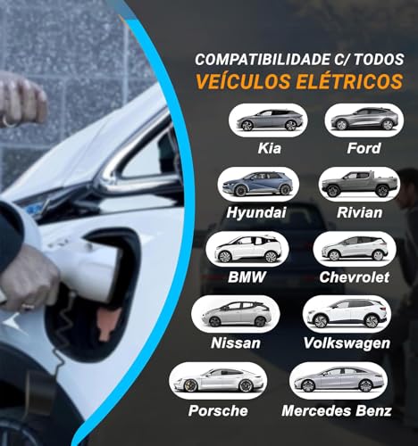 Feyree Carregador de Parede para Carros Elétricos 7.6KW com APP, Tipo 2 IEC62196-2, 8-32A Ajustável,