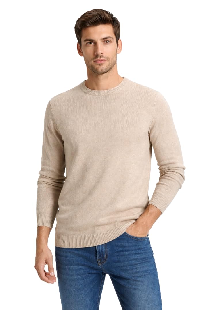 Men’s Solid Round Neck Sweater | Soft Knit Full Sleeve Pullover for Casual & Winter Wear-image-5
