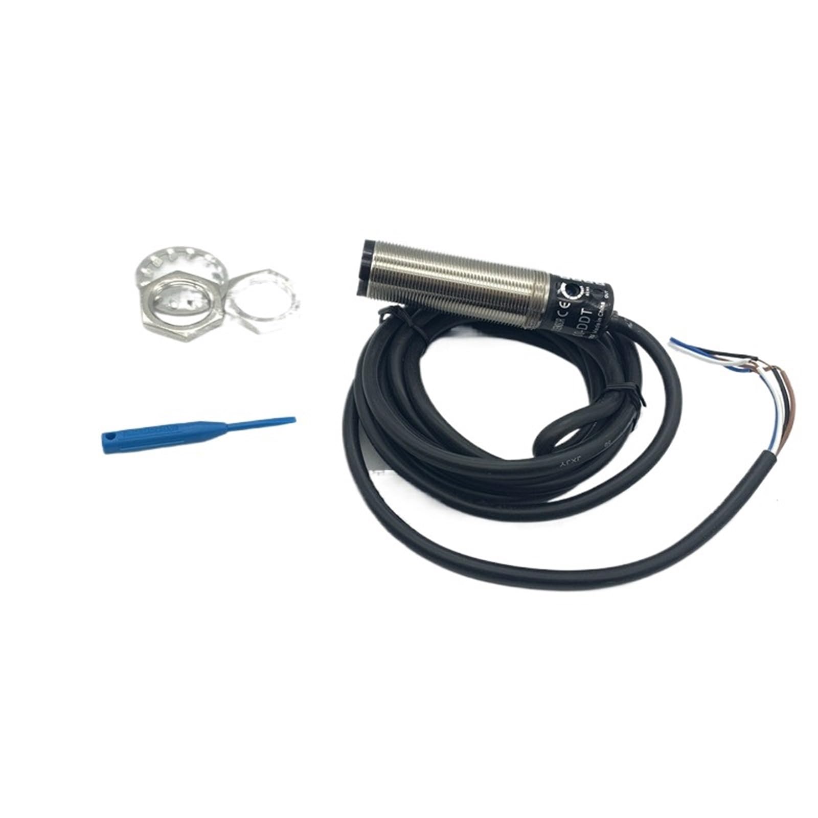 Qazxsemui Br100-Ddt Npn 1Pcs Br100-Ddt Br100-Ddt-P M18 12-24Vdc Diffuse Reflectance Photoelectric Switch Sensors(Br100-Ddt Npn)