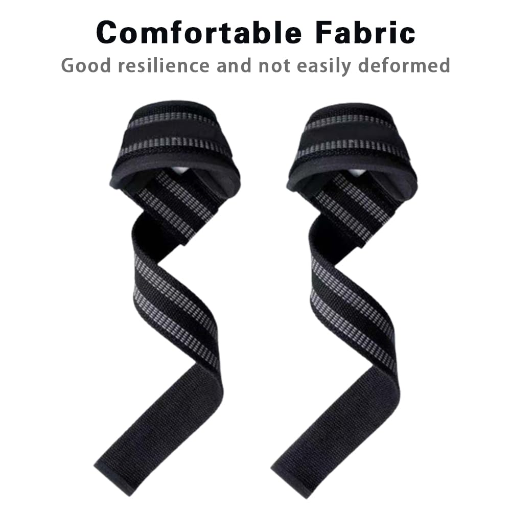 WARM BODY COLD MIND V1 Lifting Straps - Getest op 300 KG - voor Olympisch Gewichtheffen, Wrist Straps voor Gym Powerlifting Fitness Deadlift Weightlifting, Wrist Accessoires (#FocusB Wit