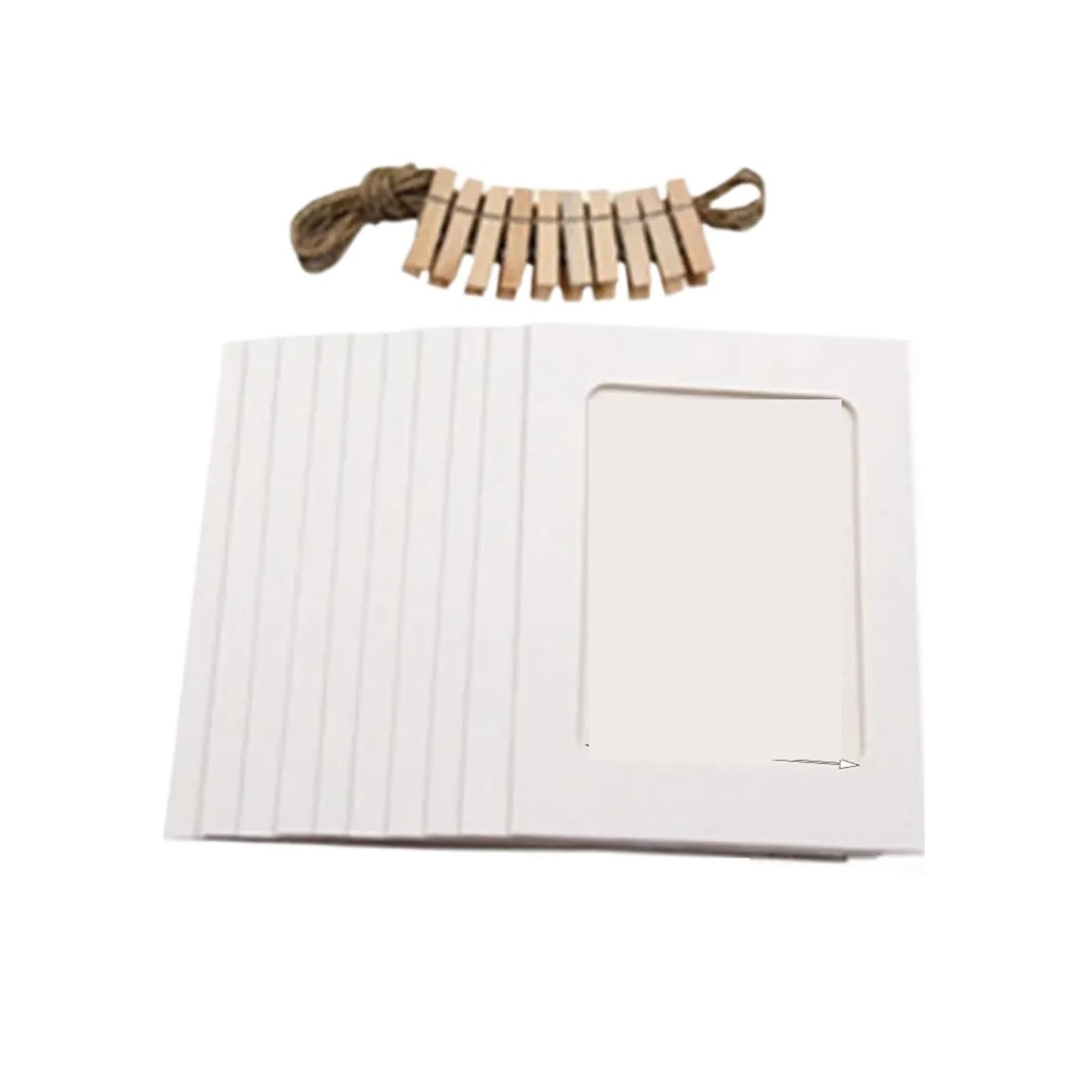 Cardboard Photo Frame 10pcs DIY Kraft Paper Picture Frames Home Decoration Photos Album Practical Craft Combination Frame with Clips