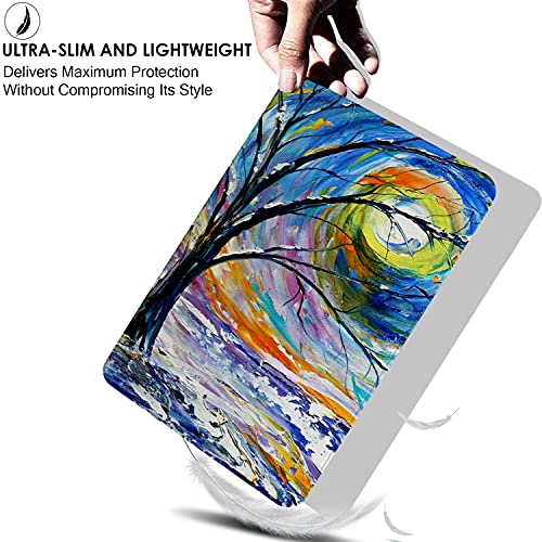 Image of DuraSafe Cases for iPad Mini 5 7.9 Inch 2019 [ Mini 5th Gen ] A2133 A2124 A2126 A2125 Printed Smart Trifold Lightweight Soft Silicone Transparent Front & Back Cover - Tree Sculpture Print