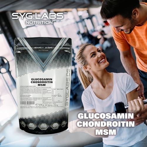 Glucosamin Chondroitin MSM + Vitamin C hochdosiert - 500 Tabletten für 4 Monate - laborgeprüft
