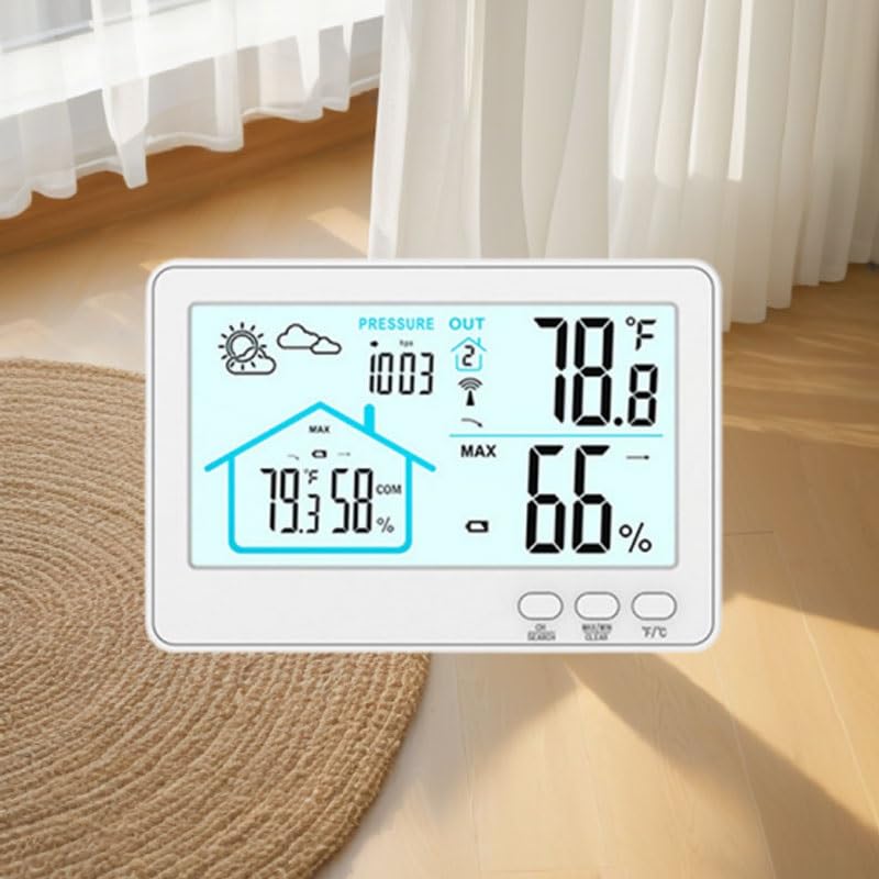 Home Wireless Thermometer Indoor Outdoor Temperature Humidity Meter