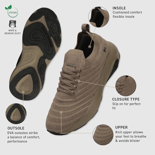 Image of Neeman's Begin Walk Glide Women's Walking Sneakers with CushyWalk Cushioning | Stretch Knit Breathable Upper, CloudSurge Foam Insole, Anti-Skid EVA Rubber Sole, Lace-Up Comfort Shoes