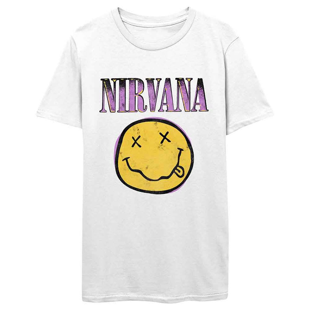 Nirvana Grunge Face Pink T Shirt XL