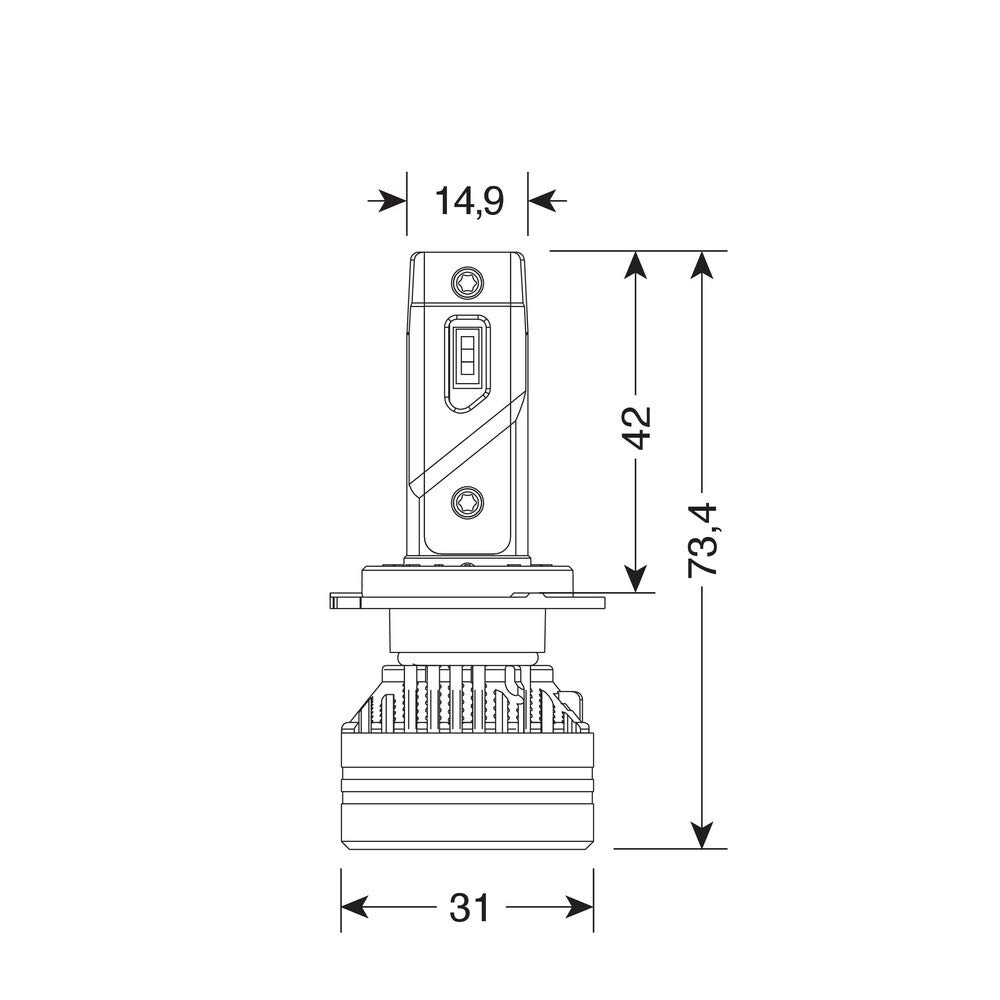 Pilot 57764 Halo LED Ultra Potenza Compatto Alogena Lampadina, H7, 9V-32V, 45W, Confezioni da 2