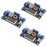 3PCS Step-Down-Modul, einstellbarer 5A DC-DC-Abwärtswandler mit LED-Anzeige und USB-Anschluss