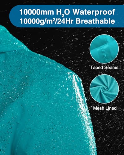 Image of 33,000ft Packable Rain Jacket for Women Waterproof Raincoats with Hood