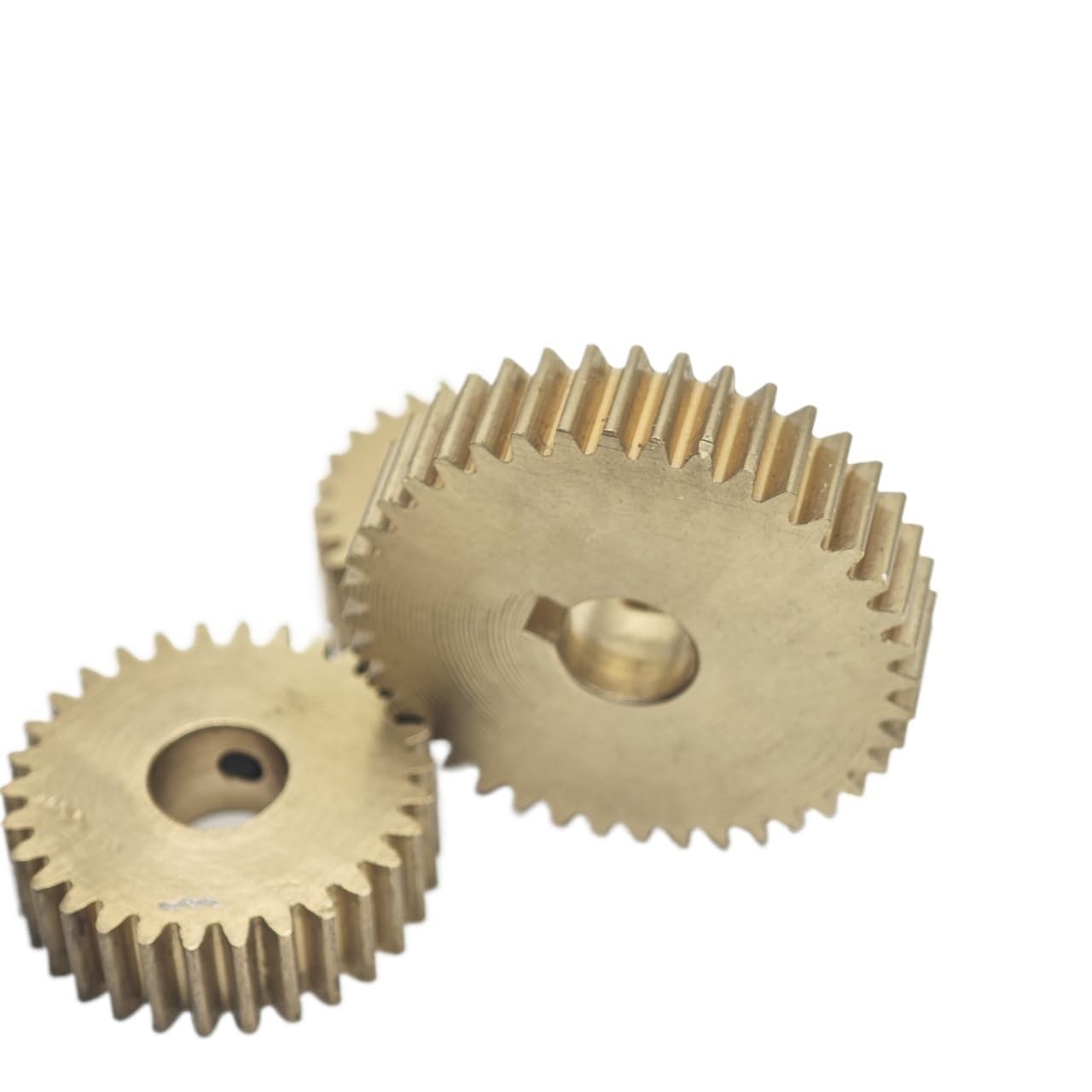 GTPBAO 68 Teeth Brass Spur Gear 0.6 Module 42mm Diameter 5mm Thickness 0.6M 68T Straight Tooth Mechanical Gear Pinion Shaft Hardware(14mm bore)