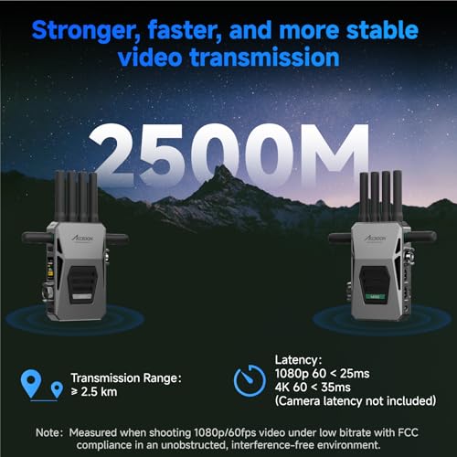 Image of Accsoon CineView Master 4K Wireless SDI HDMI Transmitter&Receiver, 4K60 /1080p60, Tri-Band 8202ft Transmission 25ms LAT, 1 iOS+ 4 App Monitoring, Pair M7 Pro /M7H Pro Camera Monitor /SE 4K
