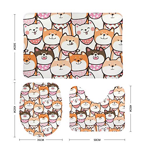 Tapis de bain renard en velours corail doux absorbant lavable en machine