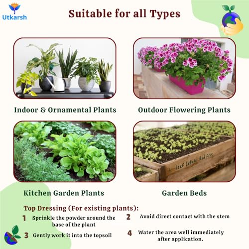Image of Utkarsh Neem Cake Powder for Plants, Organic Neem Khali Fertilizer for Home Garden, Manure for Flowers, Vegetables & Lawn, Pest Repellent (5 Kg; Pack of 1)