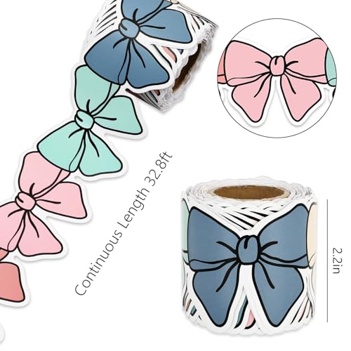 Image of Whaline 32.8 Ft Colorful Bow Bulletin Board Border Hippie Boho Color Bow Die-Cut Border Trim for Back to School Chalkboard Wall Decoration