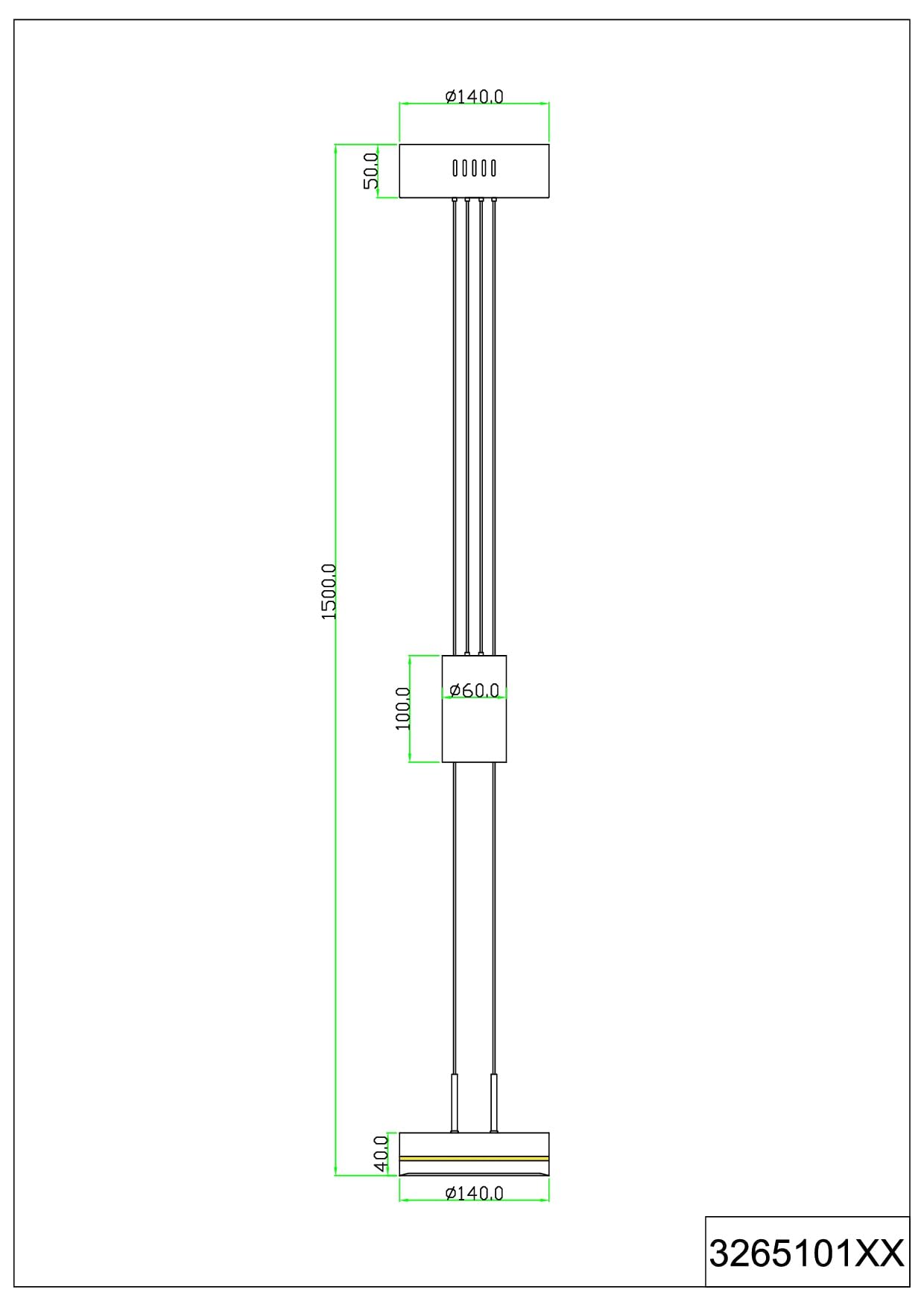 Trio, Zawieszenie, Franklin w tym. 1 x LED, SMD,9,0 W, 3000K,1050 Lm. Plastik, Biały, Korpus: Aluminium, Matowy mosiądz Ø:14,0cm, H:150,0cm