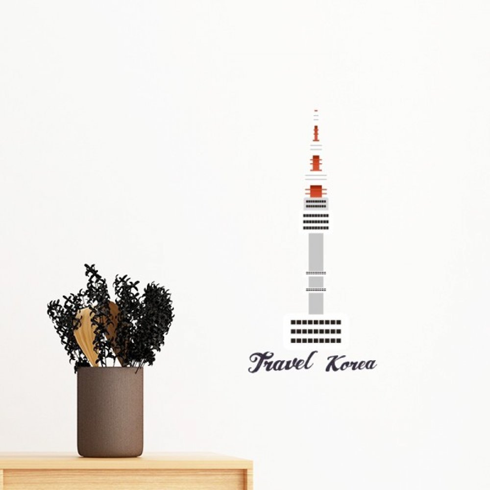 Sticker Tour de Séoul Corée pour créer une ambiance évasion chambre