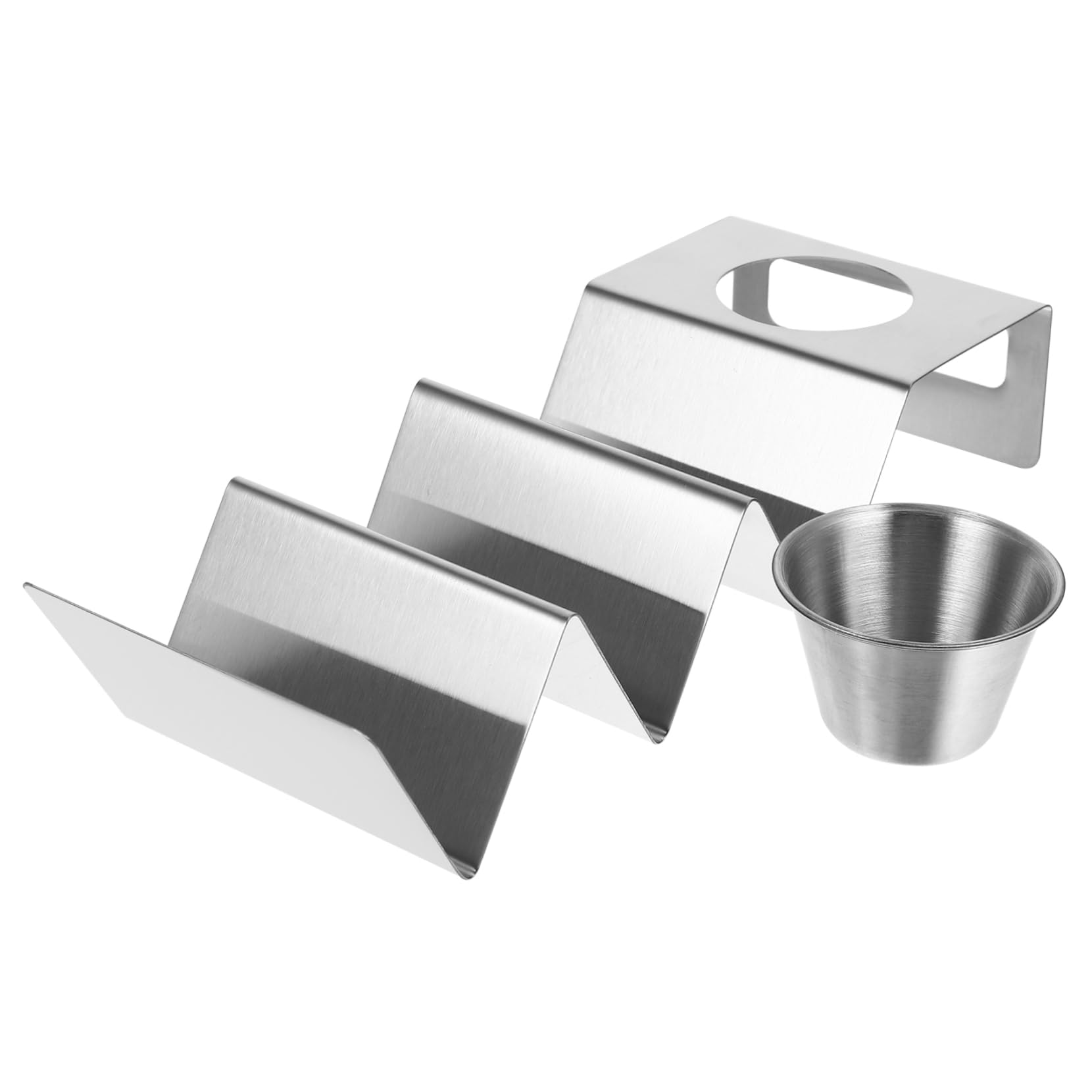 Ciieeo 1 Set Premium Stainless Steel Taco Holder Rack Kitchen Supplies for Home Restaurants and Parties Easy to Clean Reusable and Pancakes