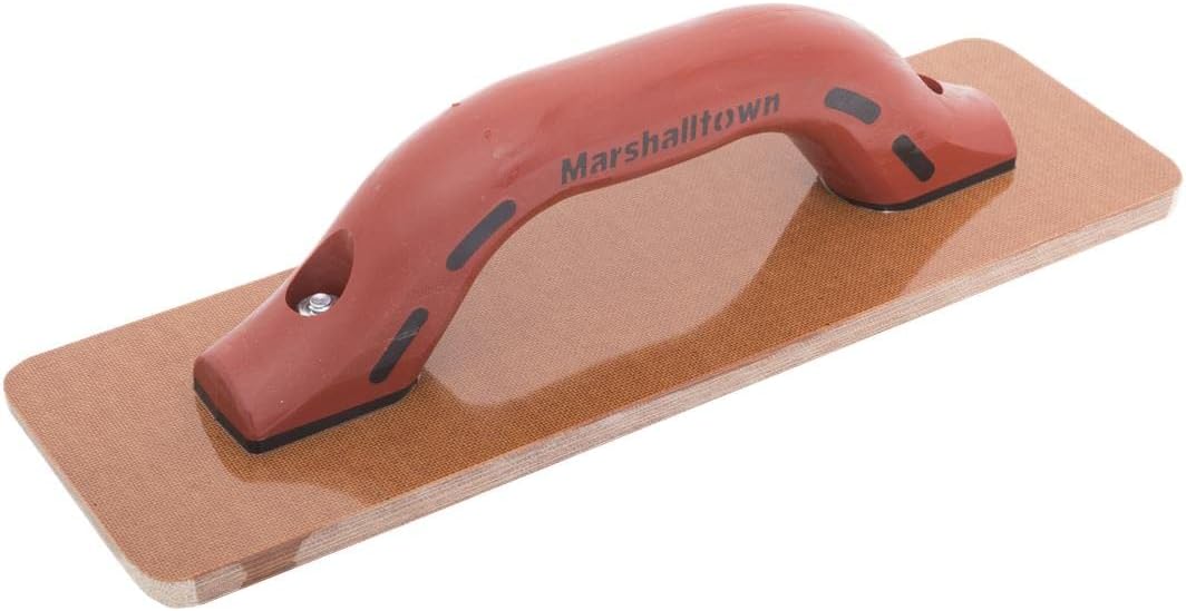 MARSHALLTOWN Resin Hand Float, 14 x 3-1/2 Inch, DuraSoft Handle, Laminated Canvas Resin, Concrete Tool, Easily Works Color Hardeners into Concrete, Square End, Concrete Tools, Made in USA, 4500D