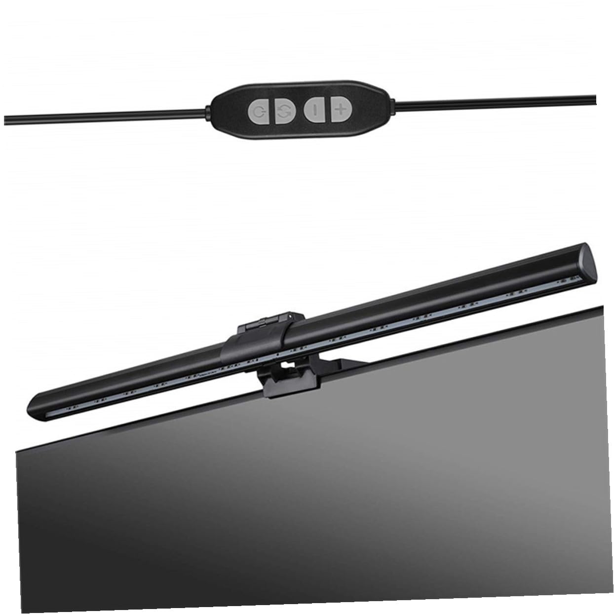 SEWACC Lampe Écran PC Clip USB Éclairage Anti-reflet pour Lecture Bureau Étude Protection Yeux Noir