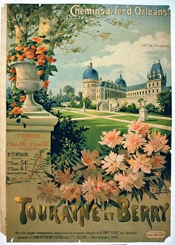 Art mural Touraine et Berry pour la décoration de chambre vintage