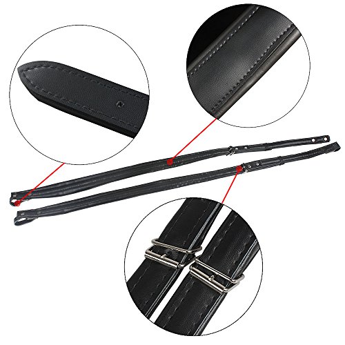 KKmoon Um par de alças de ombro acordeão de couro sintético ajustável para 16-120 acordeões de grave